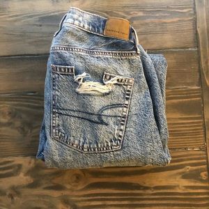 American Eagle ripped high waisted jeans
